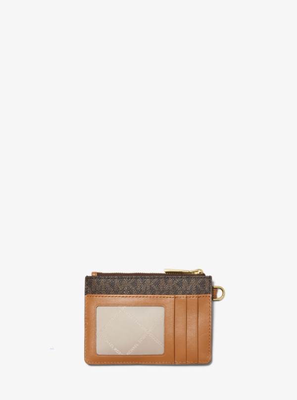 Damske Penazenky Michael Kors Small Logo Coin Wristlet Hnede - Doplnky Michael Kors Outlet | KJAFI-2610
